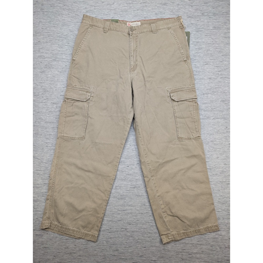 Y2K Mossimo Cargo Supply Pants Relaxed Fit Vintage Khaki Size 40x30 Deadstock‎